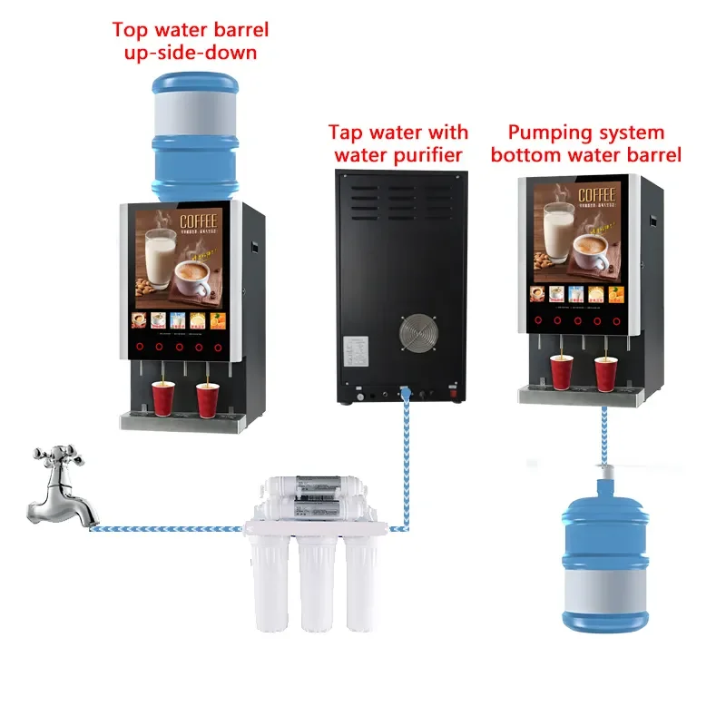 3 Hot Flavors Instant Commercial Use Milk Tea Vending Machine