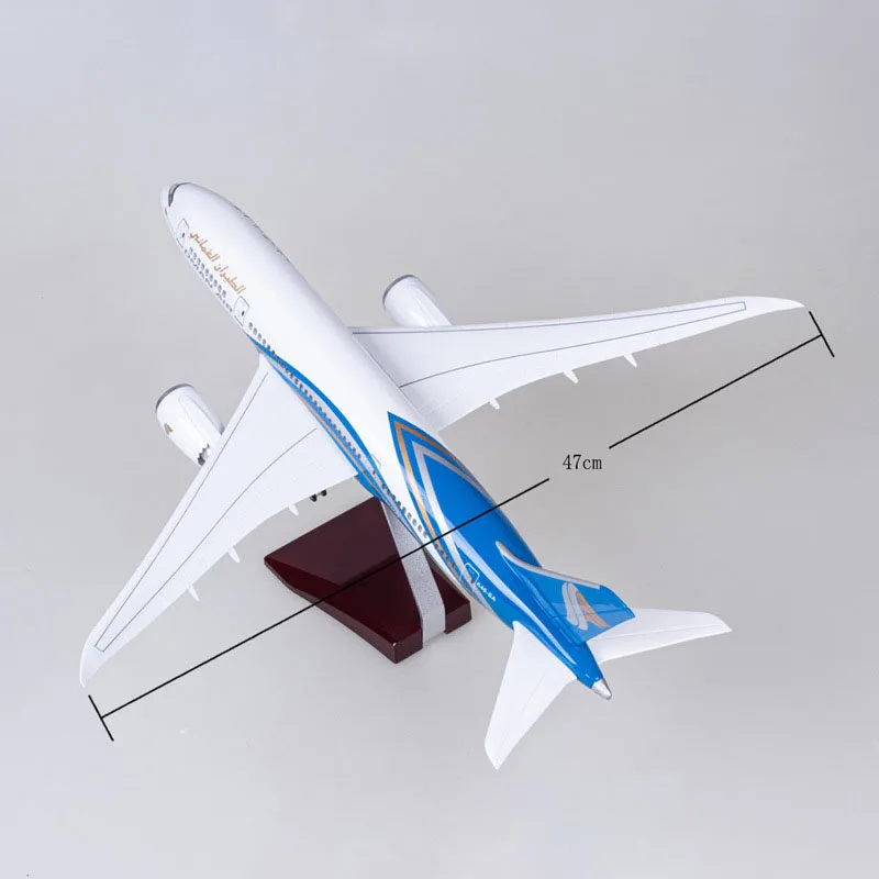 1/130 Scale 43CM Oman Air Boeing 787 B787 Aircraft Model Civil Aviation Passenger Aircraft Simulation Decoration Gift