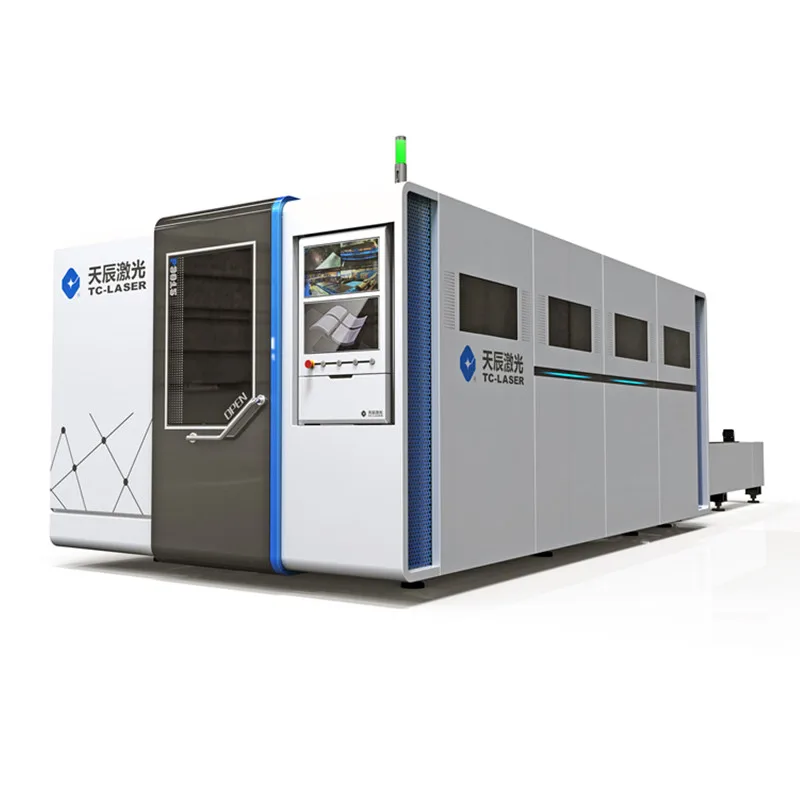 Fully enclosed switching platform 3015 fiber laser cutting machine1.5KW 2KW 3KW 6KW 12KW 20KW made in China low price