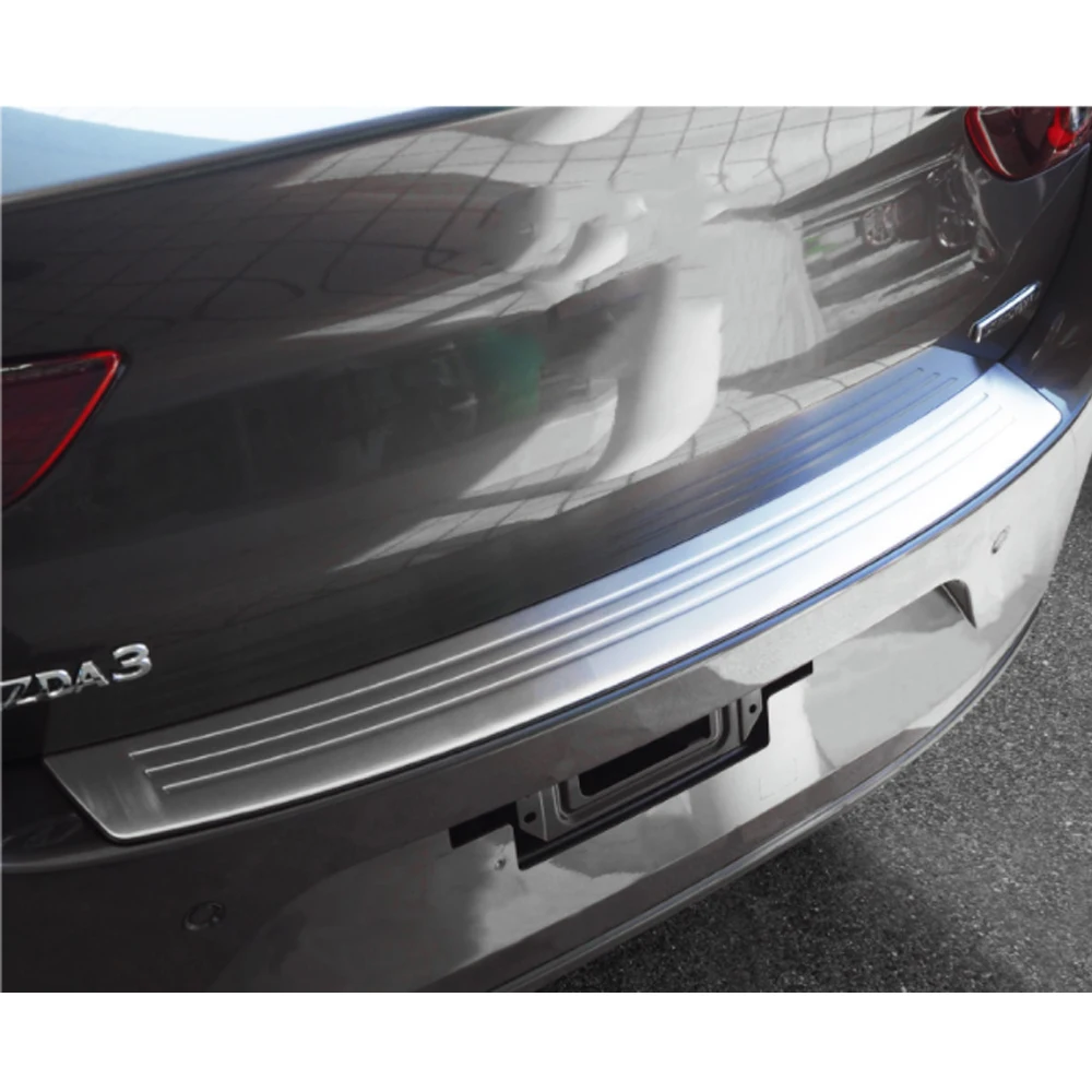 Stainless Steel Car Outside Rear Door Guard Bumper Foot Scuff Plate Protective Cover For Mazda 3 2020 Accessories