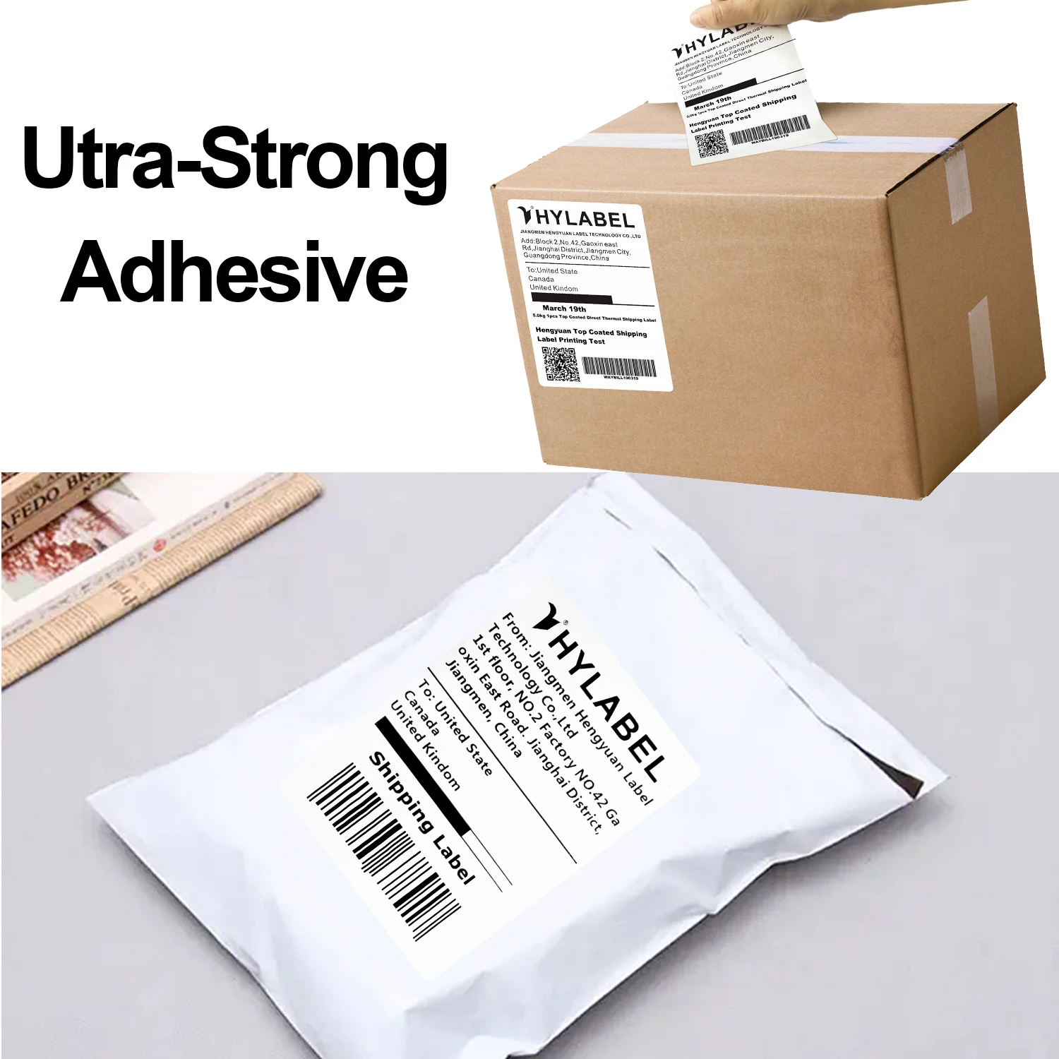 Direct Thermal Label 100x100 350pcs Thermal Sticker Self Adhesive Paper Waybill Sticker 100mmx100mm Shipping Label