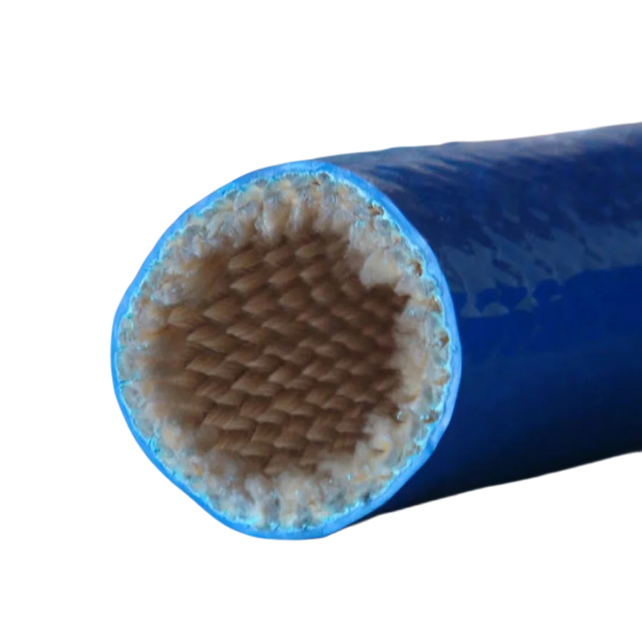 China Factory Fire Truck Silicone Rubber Fiberglass Heat Protection Fire Sleeve Protective Hydraulic Hose Sleeve