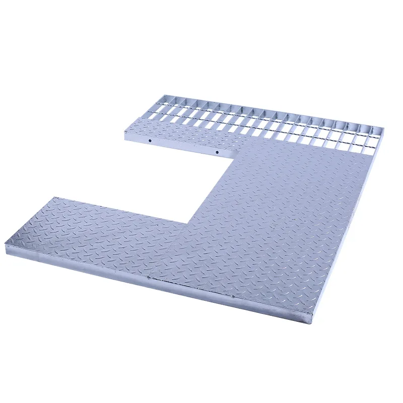 Industrial Platform Grille Plate durable Drain Water Galvanized Building Floor Construction Steel Grating