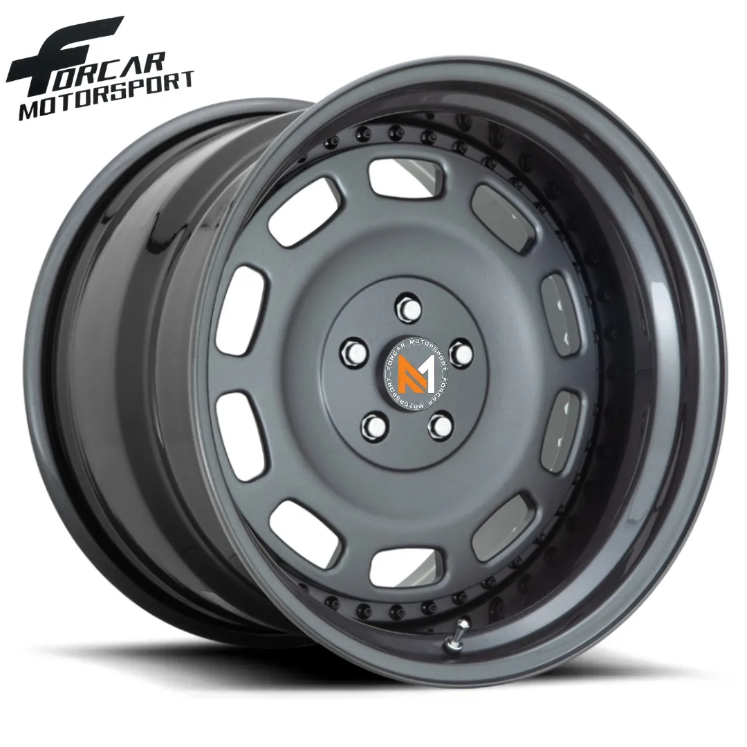 Forcar Two-Pieces Matte Black 5 Holes Passenger Car First-Rate Moderate Price OEM Forged Wheel