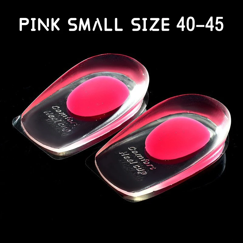 Transparent Silicone Heel Pad Half Size Shock Absorbing Insole Invisible Heightened Heel Cup PU Shoe Insoles