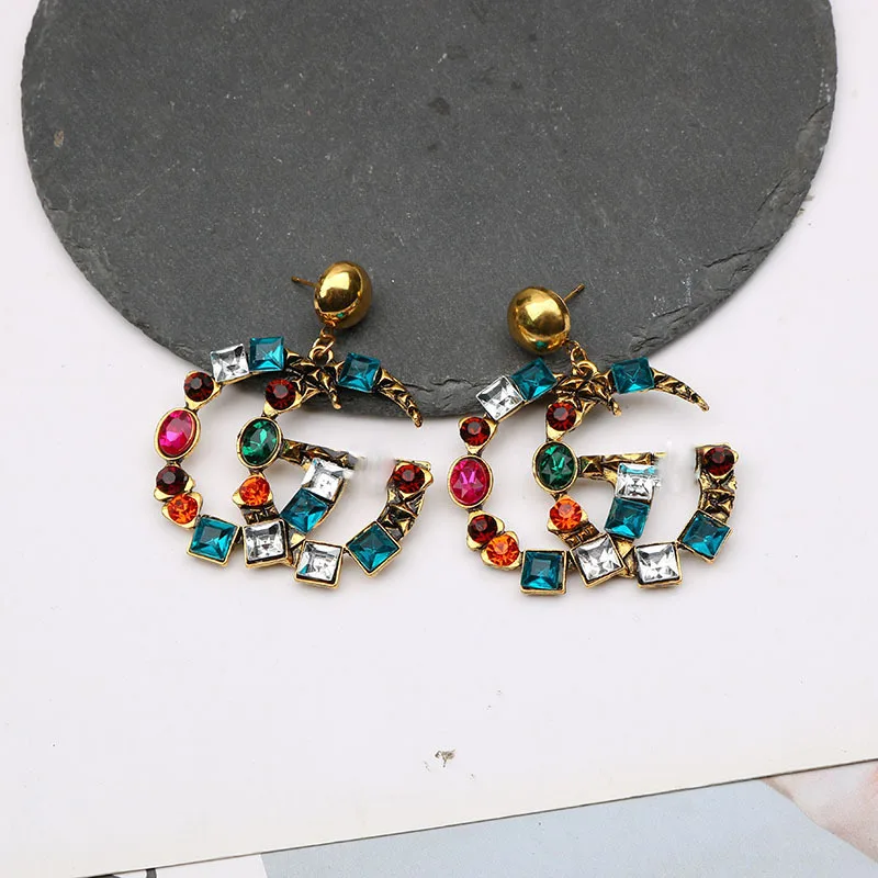 Wholesale Creative Letter GC Earrings Exaggerated Fashion Jewelry Accessories Gold Plated Big Hoop Earrings