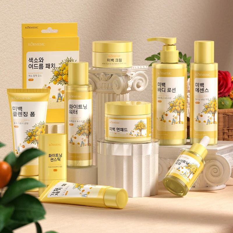 KORMESIC Face Set Body Lotion Moisturizer Serum Toner Cream Pimple Patch 90% Grapefruit 5% Nicotinamide Skin Care