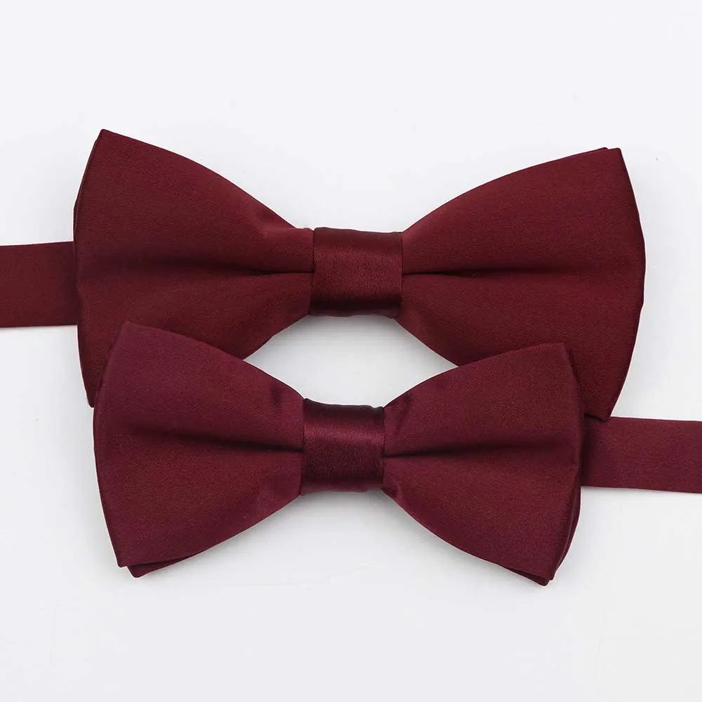 Matte Solid Men Children Bowtie Set Lovely Women Kid Pet Butterfly Party Dinner Wedding Red Blue Pink Colorful Bow Tie Accessory