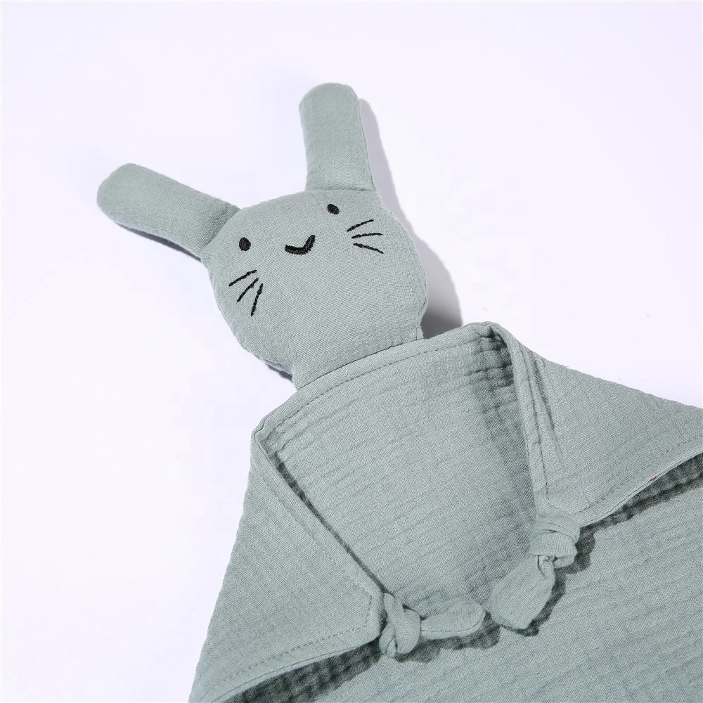 2022 Baby Security Blanket Muslin Loveys Babies Girls Boy Unisex Soft Backing cotton Stuffed Plush Cuddle  Newborn Blanket