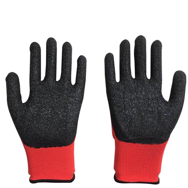 Industrial Safety Rubber Gloved Nylon Labor Protection Gloved Non-slip Latex Coated Working Gloved