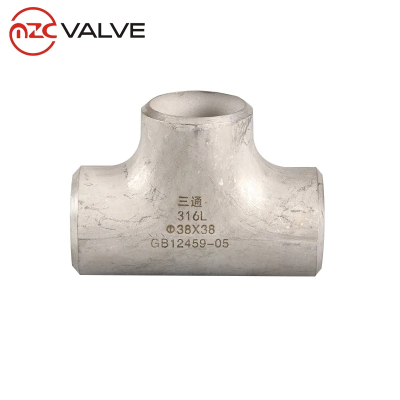 ISO 9001 Stainless Steel 304 and 316 Pipe Tee and Pipe Fittings Industrial Fittings 3 Way Welding Equal Tee Price