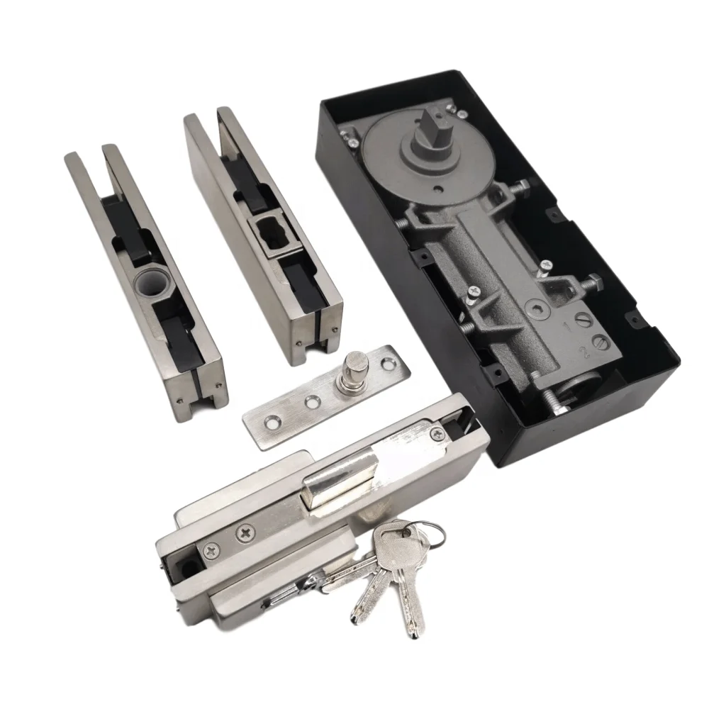 Kensharp Glass Door Concealed Hardware Scharnier 80 Kg Pivot Hydraulic Closer Hinge Adjustable Floor Spring