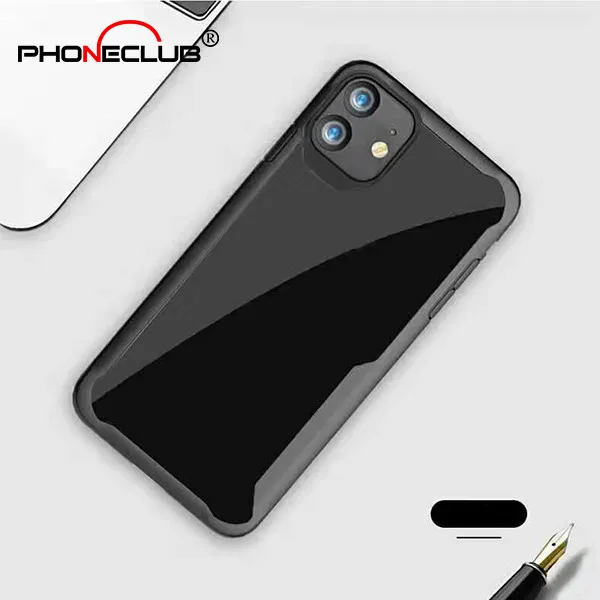 
Hot selling Shockproof Acrylic phone case For iphone X/XR/11/11 PRO MAX TPU + PC mobile cover 