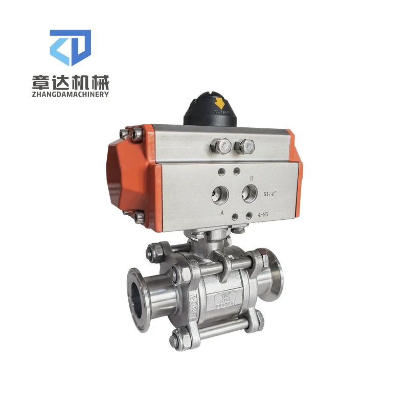  Шаровой клапан из нержавеющей стали алюминий привод клапана DN19-219 pneumaticd