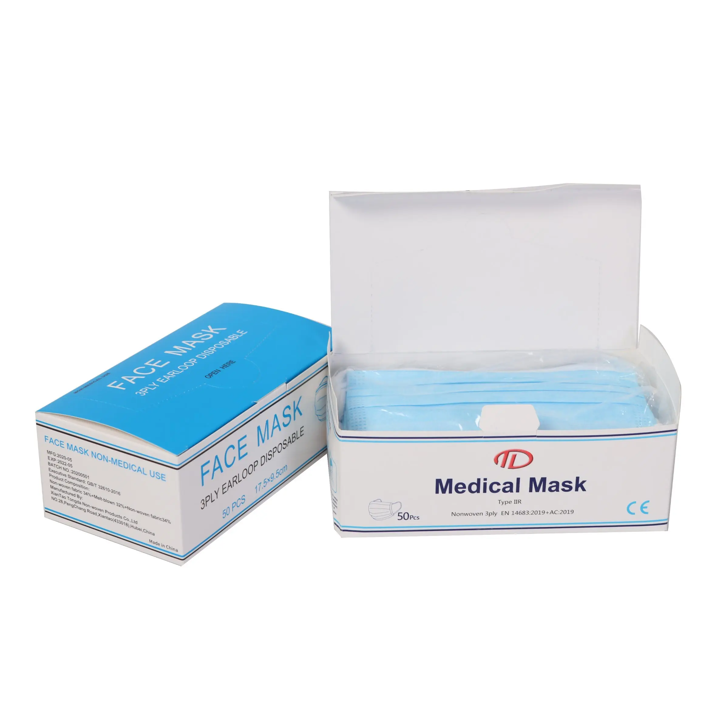 Colored Mask Disposable Daily Use Customized Size for Children 3 Ply Dust Proof Waterproof Breathable