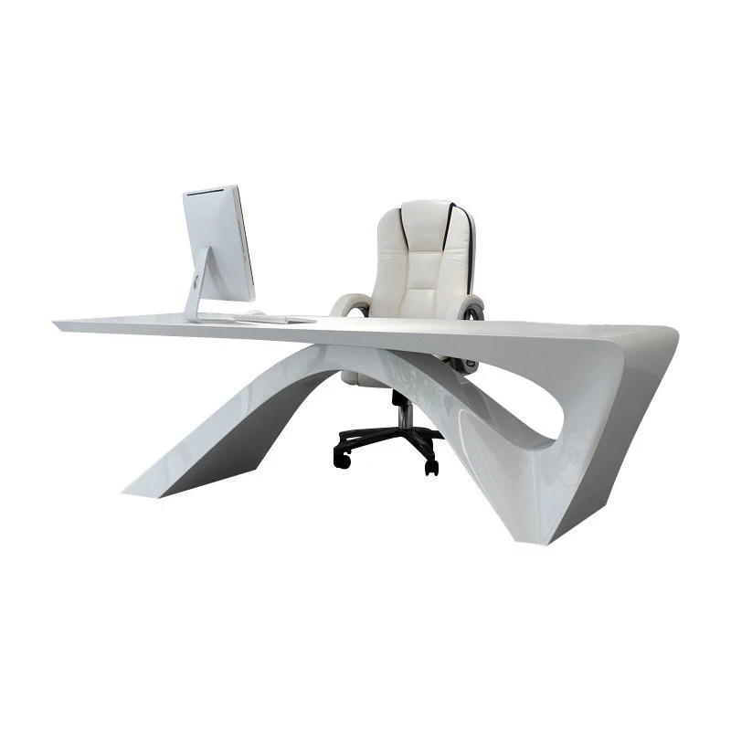 Piano Paint Office Executive Desk Table Manage Desk High End Wholesale Modern Ceo/boss I Shape White/black Office Furniture