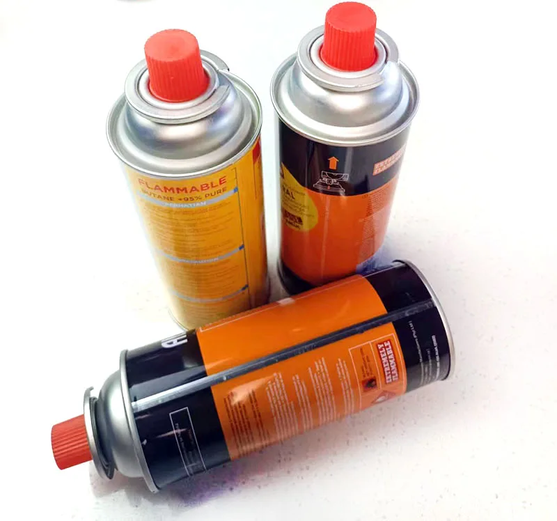 Tinplate butane gas canister butan gas fuel can
