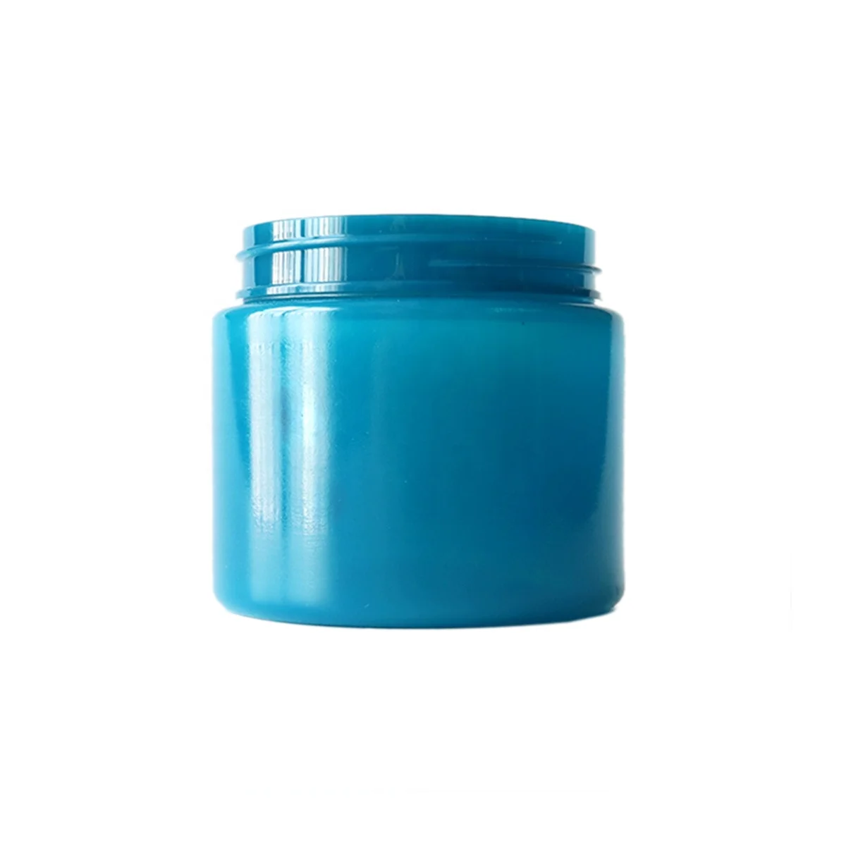 Wide Mouth Plastic Candy Cosmetic Jar Blue 6oz PET Jars with Lids Smell Proof Child Proof Plastic Jar