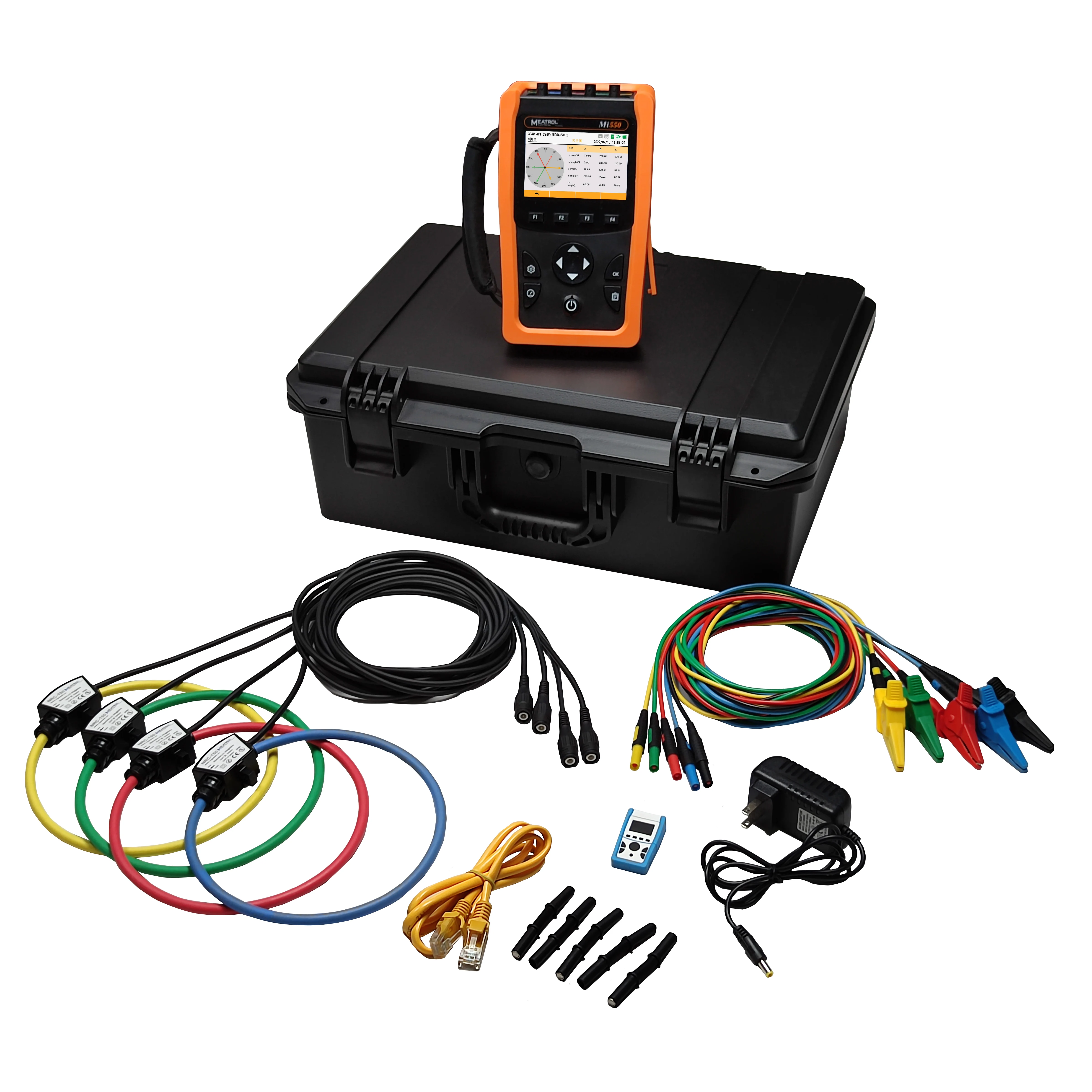 Power Analyzer handheld electrical energy analyzer meter 4 channel voltage current USB 3 phase multi function meter