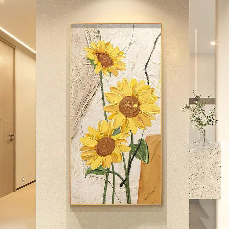 Customized wall decorative image bedroom 3D mules texture canvas oil painting handmade abstract wall art