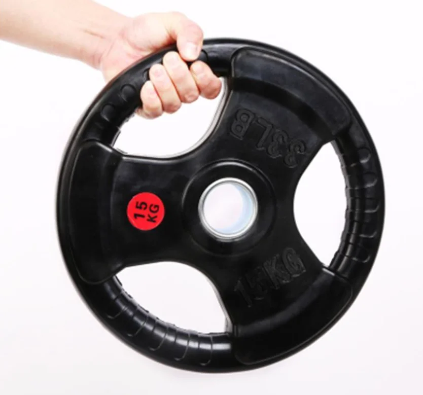 Gym Large Hole Rubber Barbell Sheet Cast Iron Barbell Sheet Three Hole Rubber Barbell Sheet