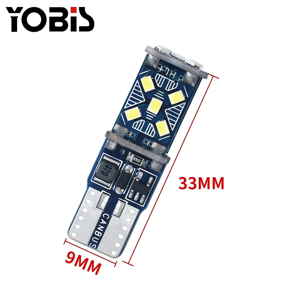 Good sale T10 Bulb LED Light 12V  2016 15smd canbus Width Light with White Light