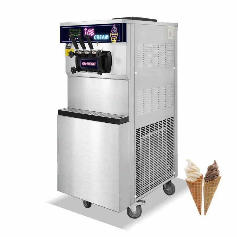 3 Flavors Automatic Soft Serve Sorbetiere Commercial Eis Ice Cream Machine A Glace Italian Icecream Making Ice Cream Makers
