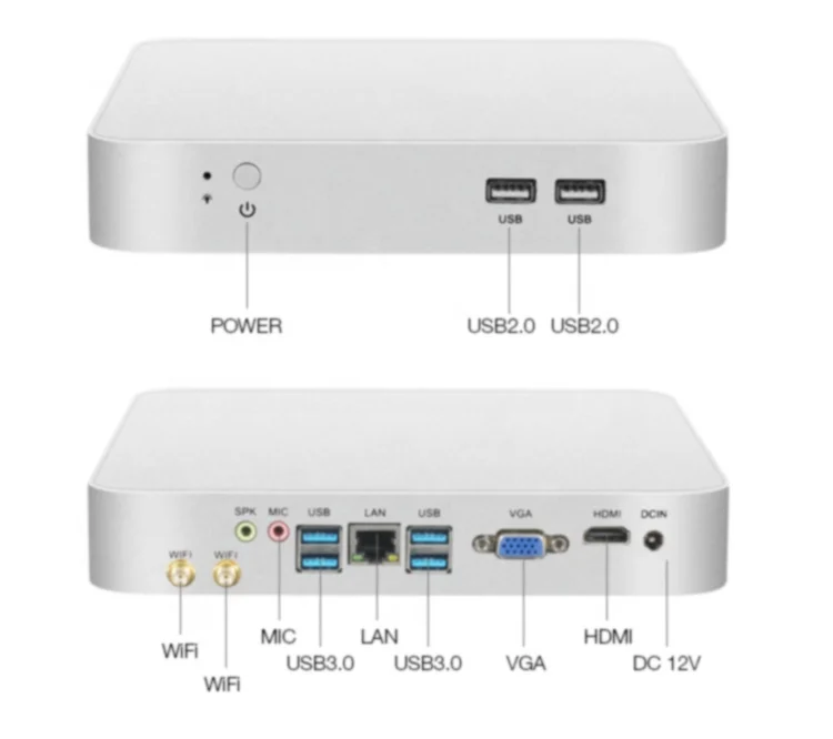 mini pcs Intel Pentuim J6426 2 DDR4 16GB M.2 NVMe SSD 2 HD display 2 LAN gaming business barebone desktop computer mini pc