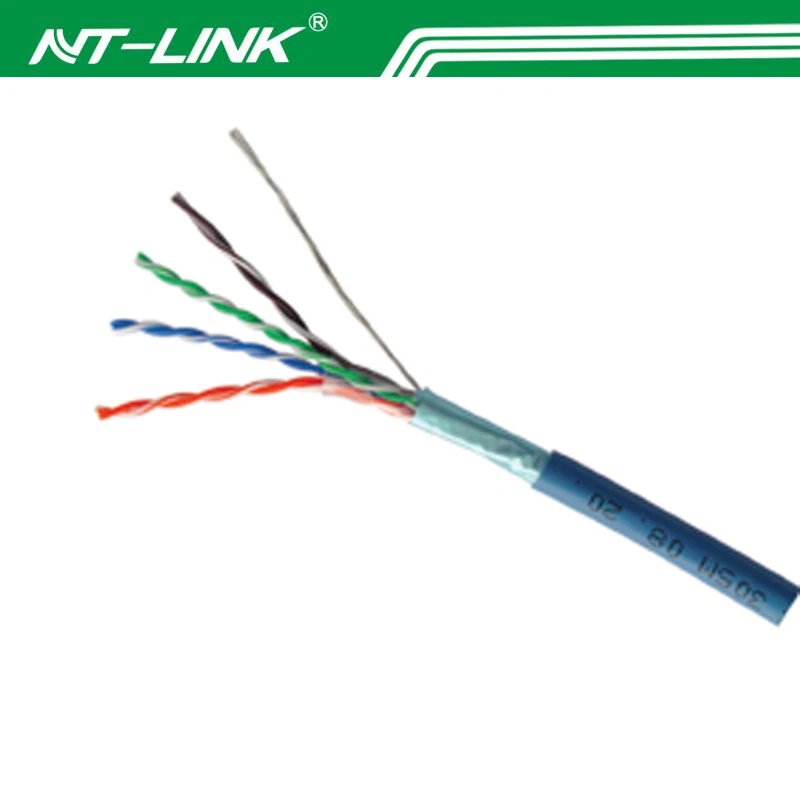 Indoor Bare Copper 24 AWG Solid Cat5e Lan Cable Cat5e FTP Cable