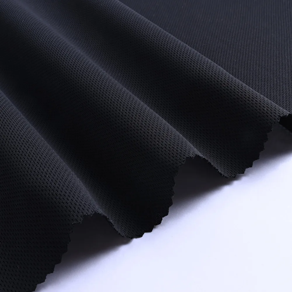 100% Polyester Interlock Bird Eye Mesh Fabric Stretch Knitted Interlock Lining Fabric