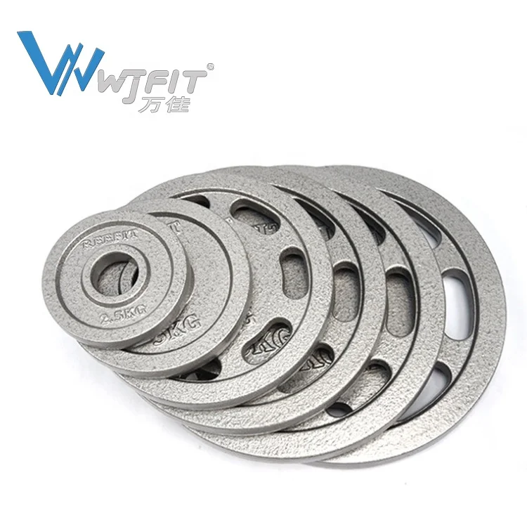 Standard Grey Black Cast Iron Weights Set Premium Quality Barbell Weight Plates 20kg Cast Iron Weight Plate For WeightLifting