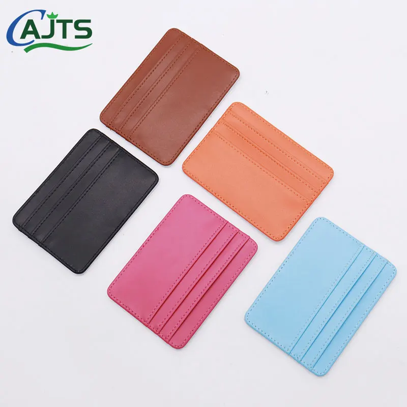 Factory Wholesale Supplier Diy Colour Credit Wallet Sublimation Leather Card Holder & Note Holder