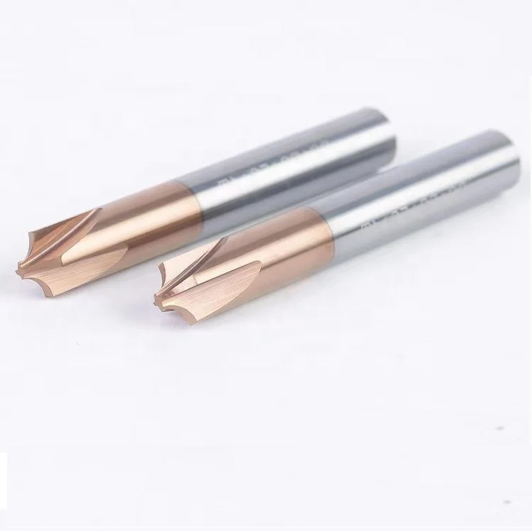 HRC55 Tungsten Carbide End Mill Straight Shank Chamfer Milling Cutter For Steel and Aluminum