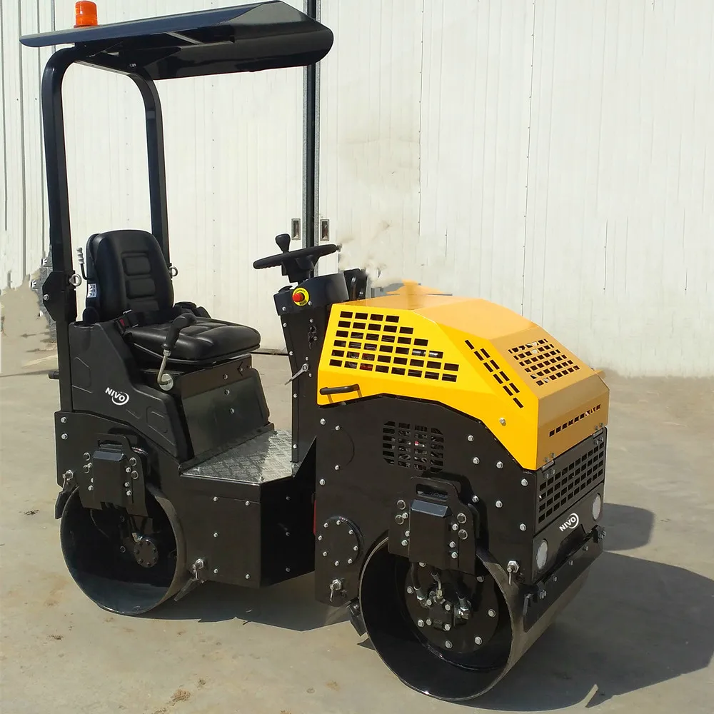 nivo NX09D 1ton hydraulic Ride on double drum vibratory roller compactor china hot mini road roller or parts