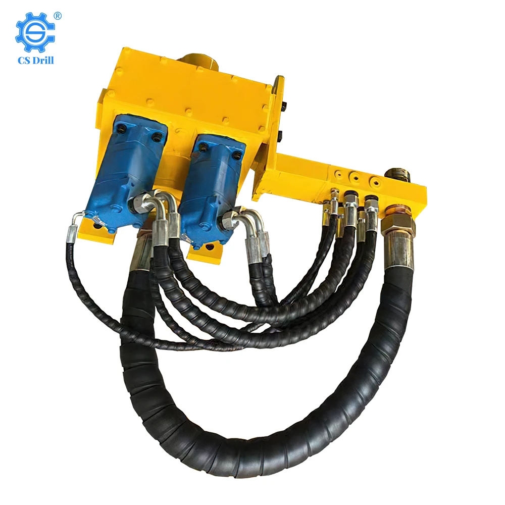 CSdrill power head for water well drilling rig 200m depth rotary drilling head for dth hammer and bit