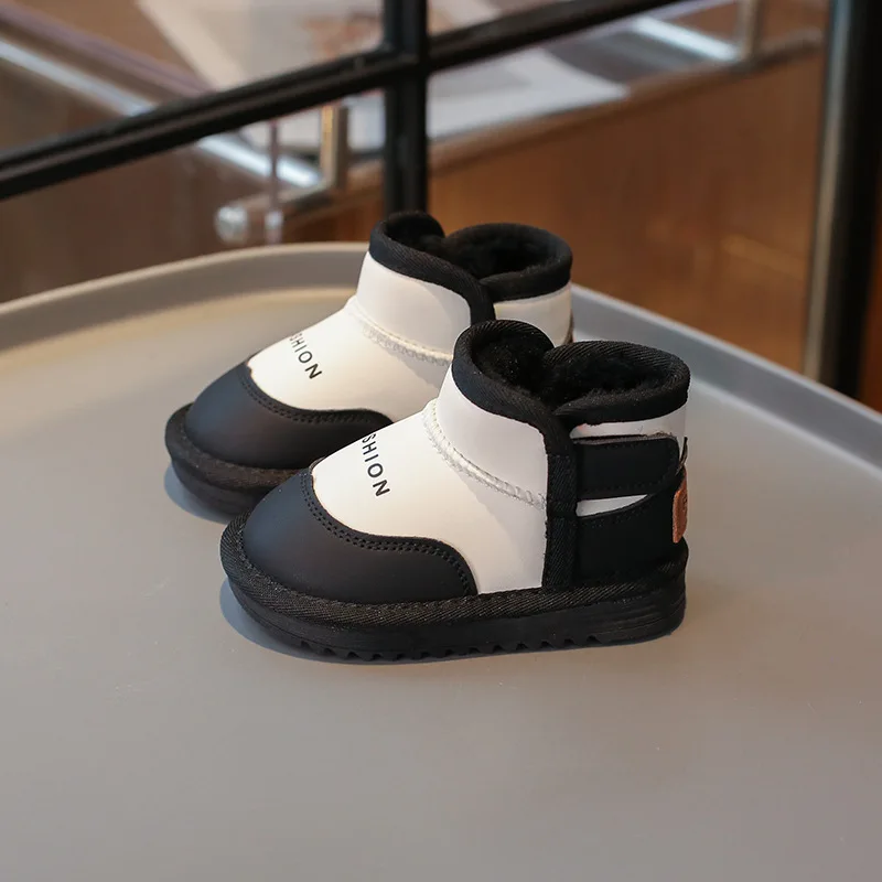 High quality Autumn Winter Infant Baby Snow Boots Soft Sole Design Fashion Non-Slip Baby Shoes outdoor walking casual warm shoes