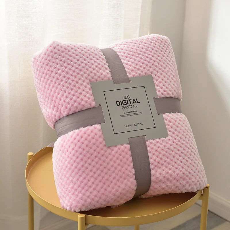 High quality luxury coral fleece blanket winter thick throw fleece flannel blanket