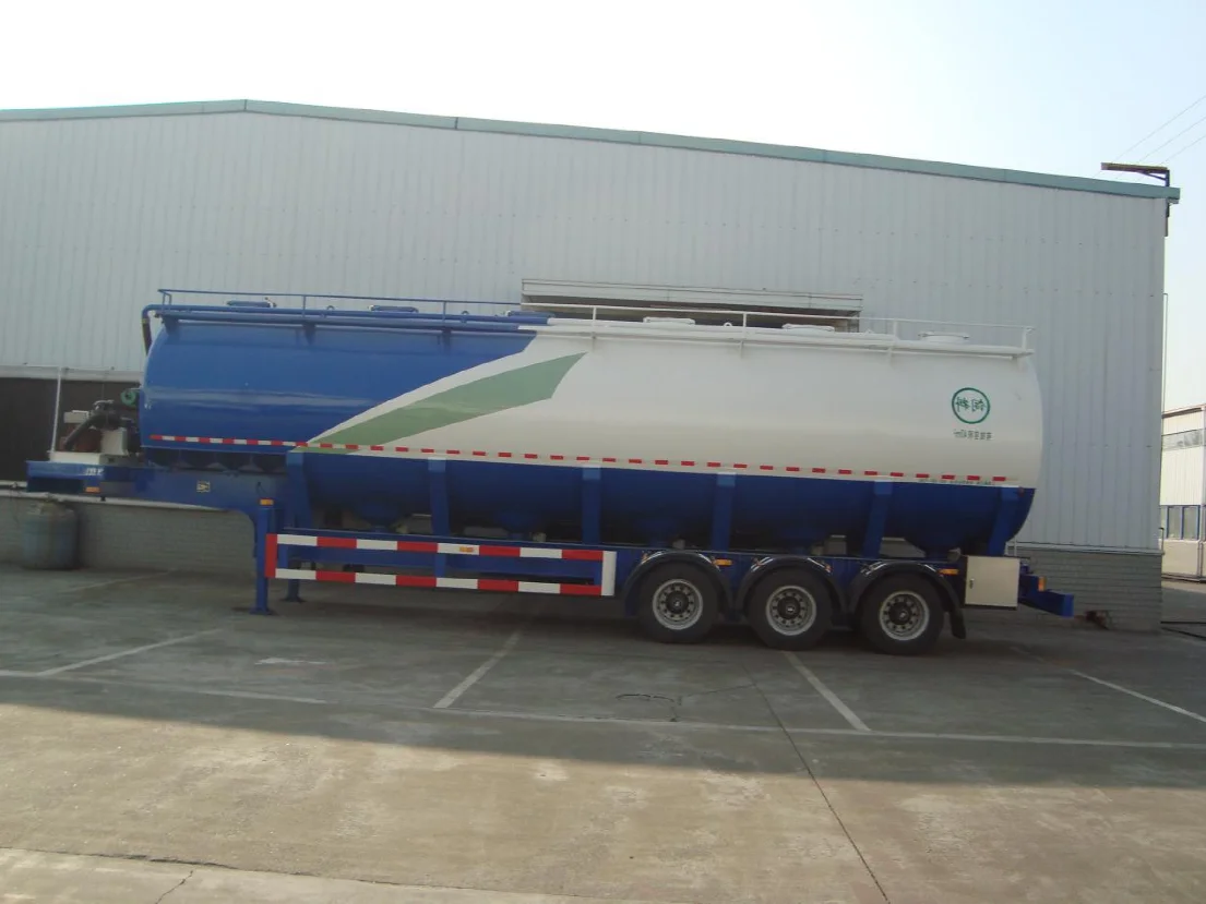pneumatic bulk feed trailer animal bulk feed delivery tank conveyor transport trailer truck