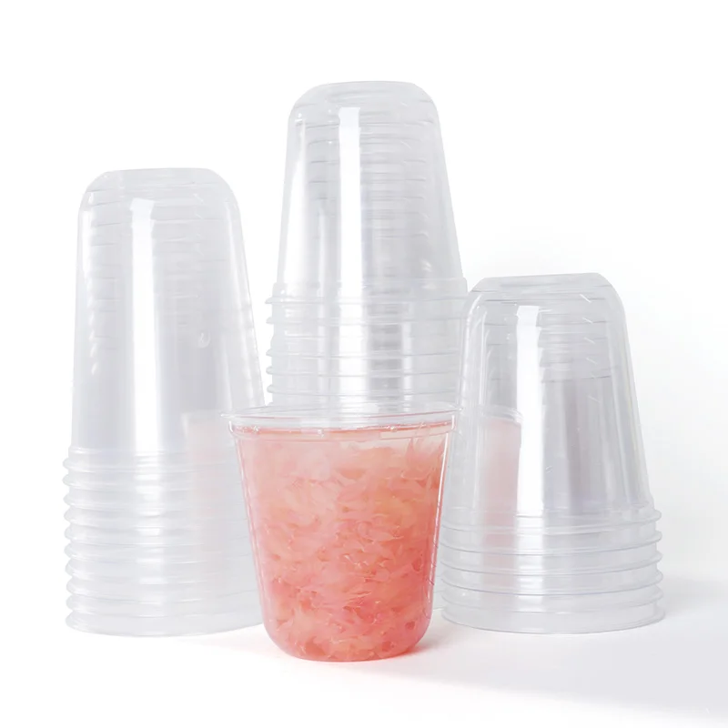 U Shape Cup for cold drinking 100% food grade 12/16 oz frosted disposable pp injection  plastic cups