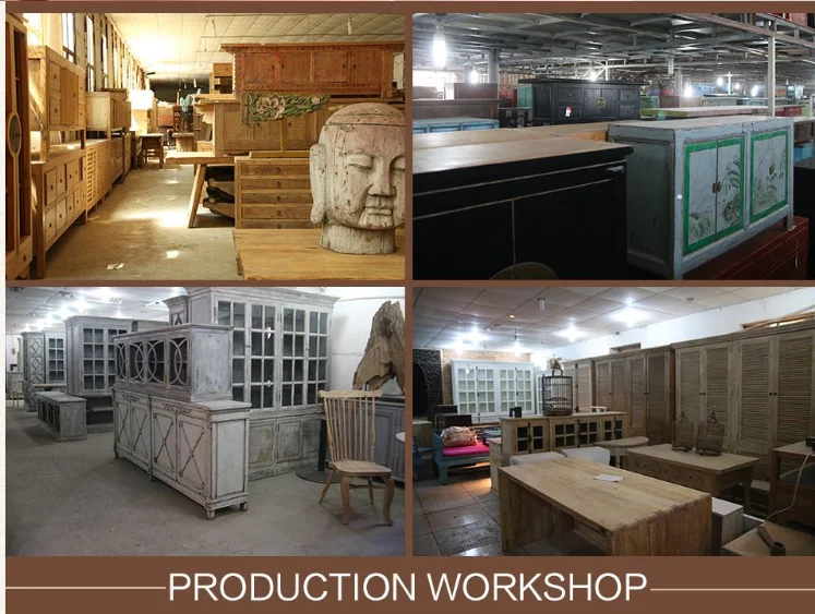 Chinese Antique Solid Wood Asian Style High Glossy Painted Furniture