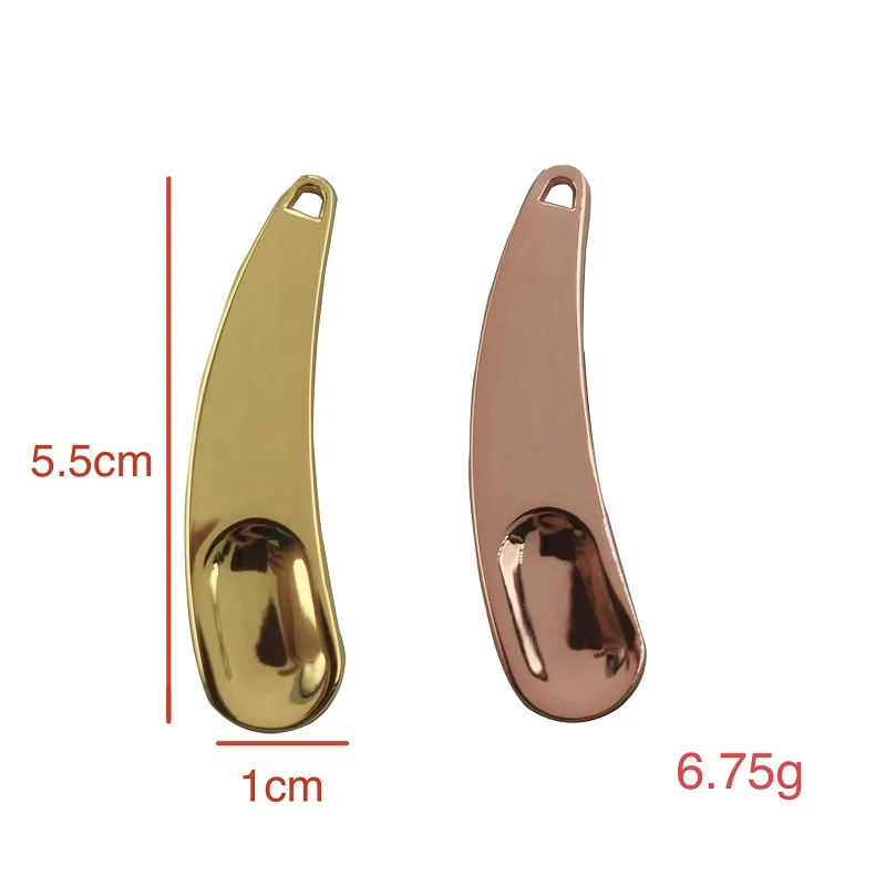 Hot Selling Face Eye Cream Makeup Spoon 24k Gold Mini Mask Metal Cosmetic Spatula