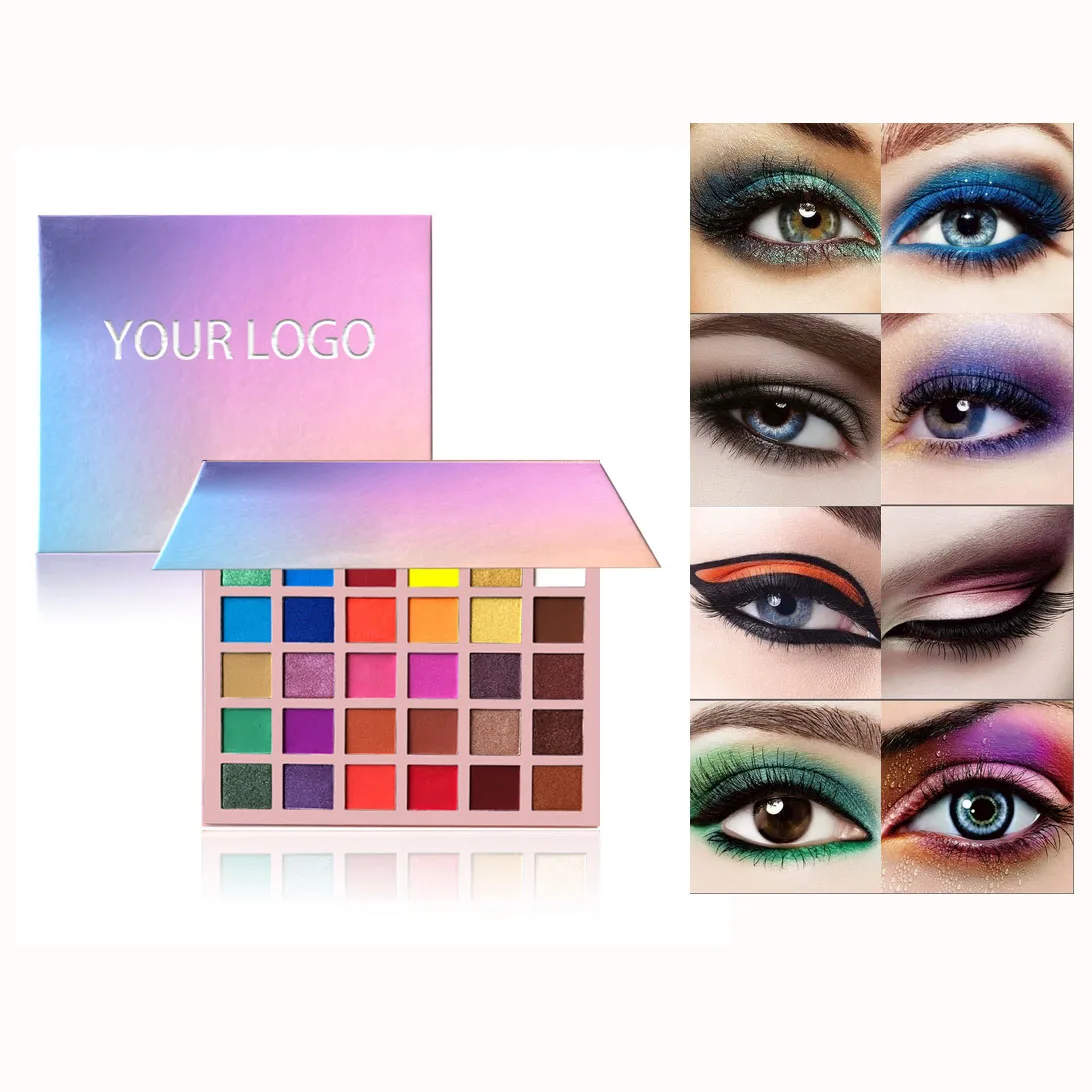 Палитра розовых вегетарианских теней для век с высоким пигментом «сделай сам», индивидуальная упаковка