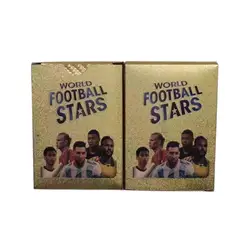 New Arrival Golden English 2022 Qatar World Football Star Collection Card High Quality Playing Cards Gold foil card
