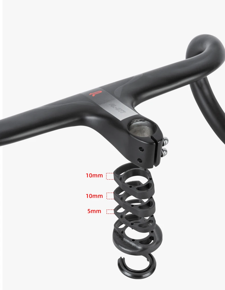 Promend Integrated  Bicycle Handlebar Road Bike One Piece Aluminum  Racing Handlebar Stem Inner Wire 700C Gravel Bike 420/400