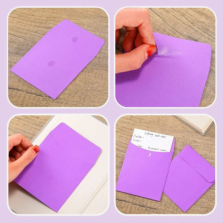 Custom Small Coin Envelopes Colorful Kraft Paper Envelopes Self-Adhesive Glue Envelopes for Coin Seed Stamps Small Parts