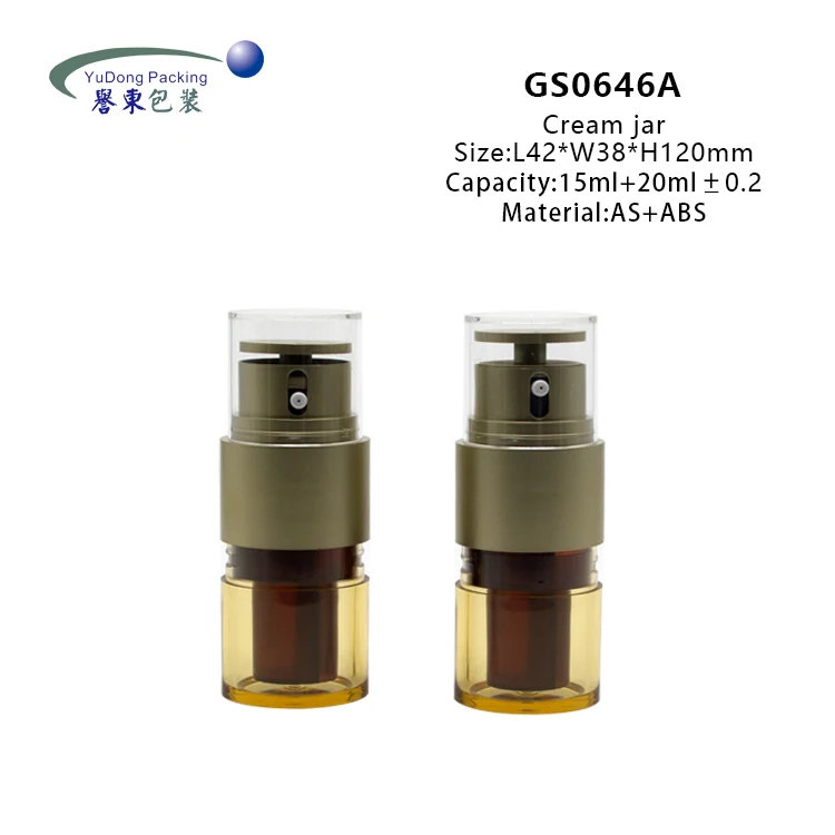 Cosmetic Plastic Two-Bottle Design MIni Bottles  Airless Pump Bottles For Skincare