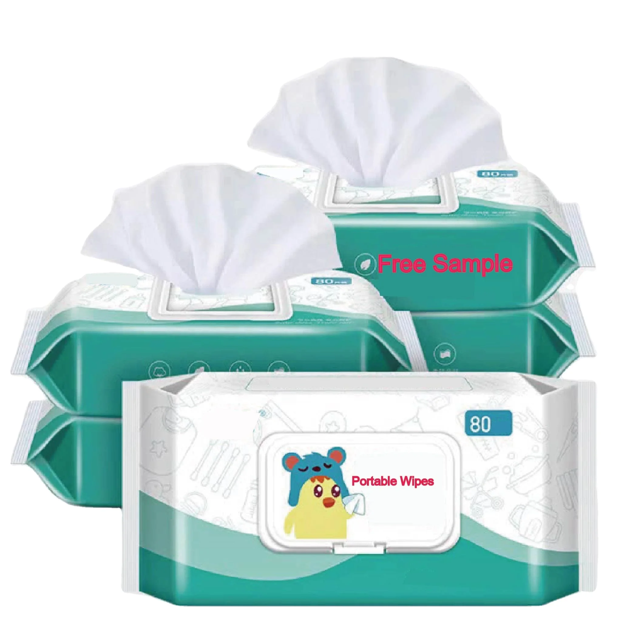 China Machine Production Line Portable Friendly Eco Cute Stain Cleansing Facial Remover Wet Wipes