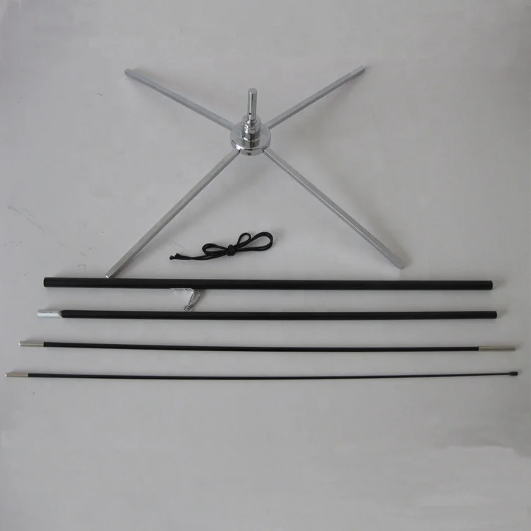 Manufacture Fiberglass Telescopic Beach Flag Pole and Stand/Base For Feather Flag Banner Feather Flag Poles