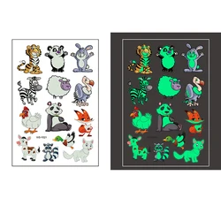 Cartoon Tattoo Stickers Luminous Child Toy Temporary Tattoos Glow Paste On Face Arm Leg Body Sticker