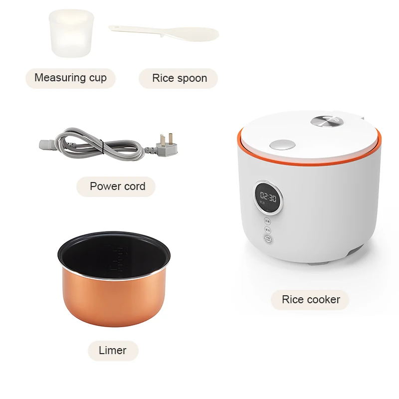 Multi-Function Rice /Soup /Pasta /Porridge /Ramen Boiling Water Mini Electric Cooker Non-Stick Rice Cooker